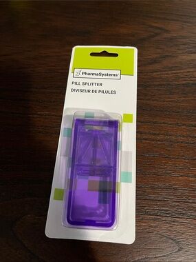 New Sealed Pill Splitter Device Tablet Cutter Purple Accessory